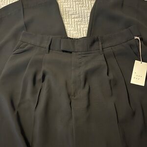 A New Day Target Women’s Wide Leg Black Trousers Size 16 NWT